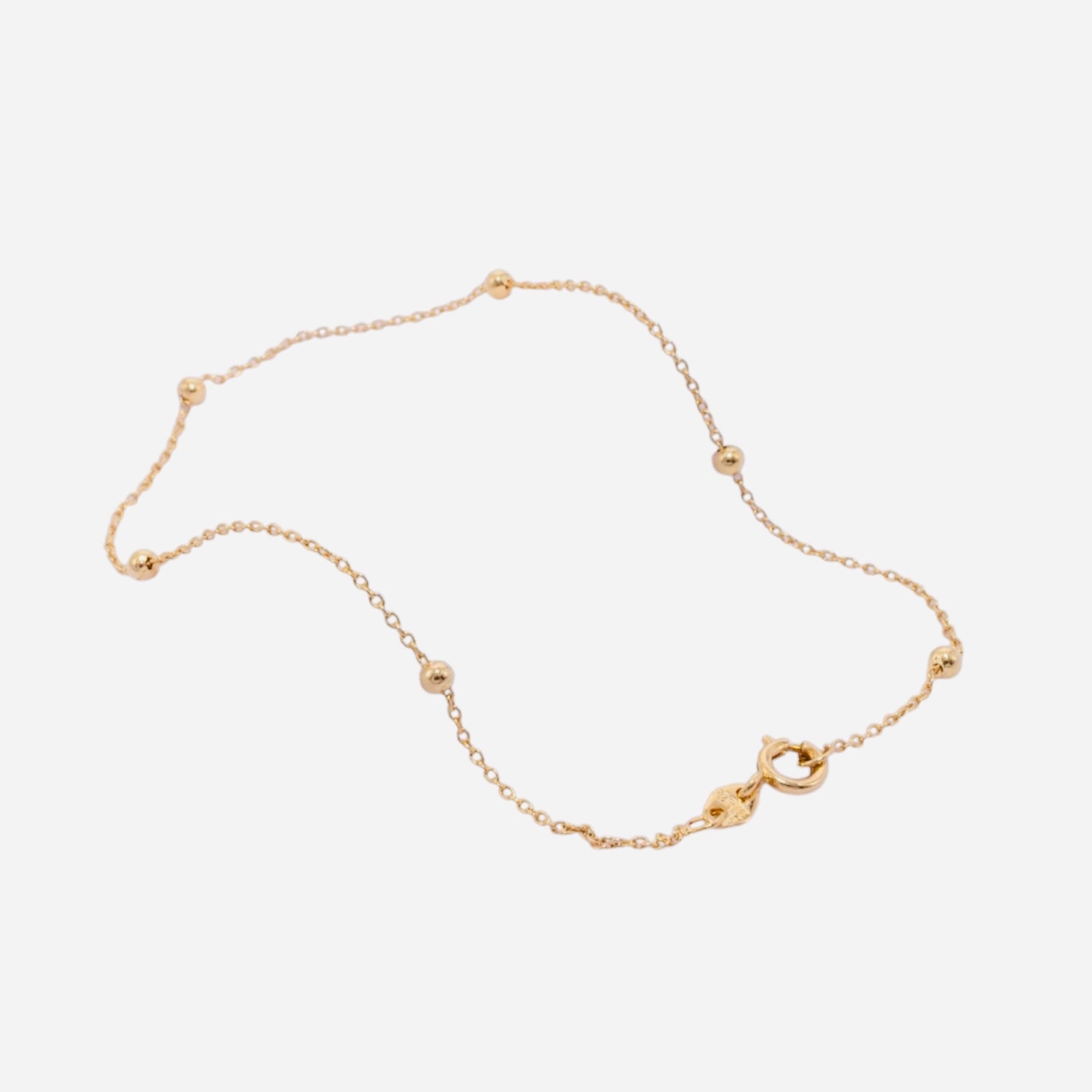 TOBILLERA AROS CRUZADO CON BALIN 25CM 1259