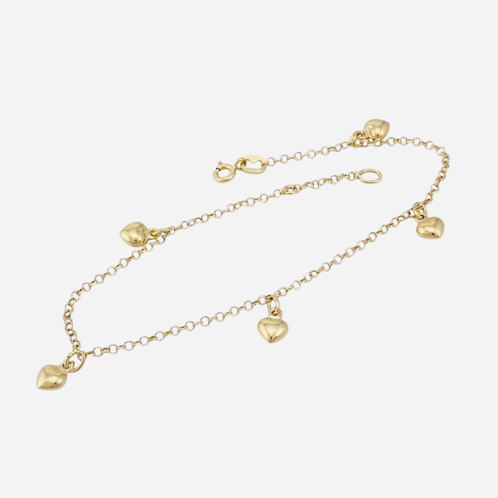 TOBILLERA AROS CON CORAZONES POPOCHO 1262