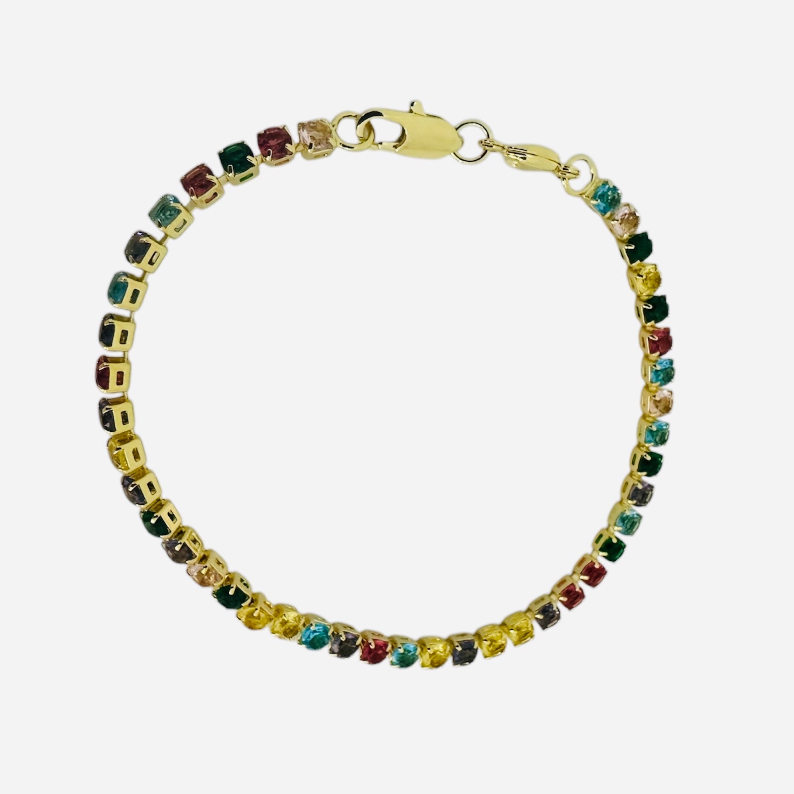 PULSERA PIEDRA CIRCÓN 2,5MM X18CM MULTICOLOR 3MM 851