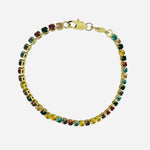 PULSERA PIEDRA CIRCÓN 2,5MM X18CM MULTICOLOR 3MM 851