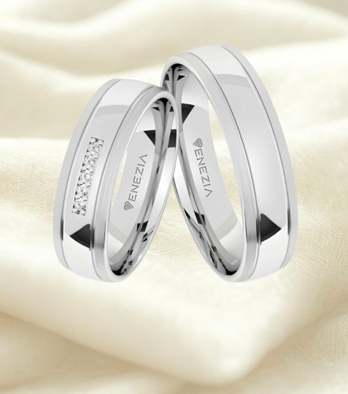 Argollas satinado y liso brillante