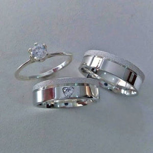 trio anillos matrimoniales ref 5447