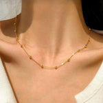 CADENA AROS CON BALIN 1MM 45CM