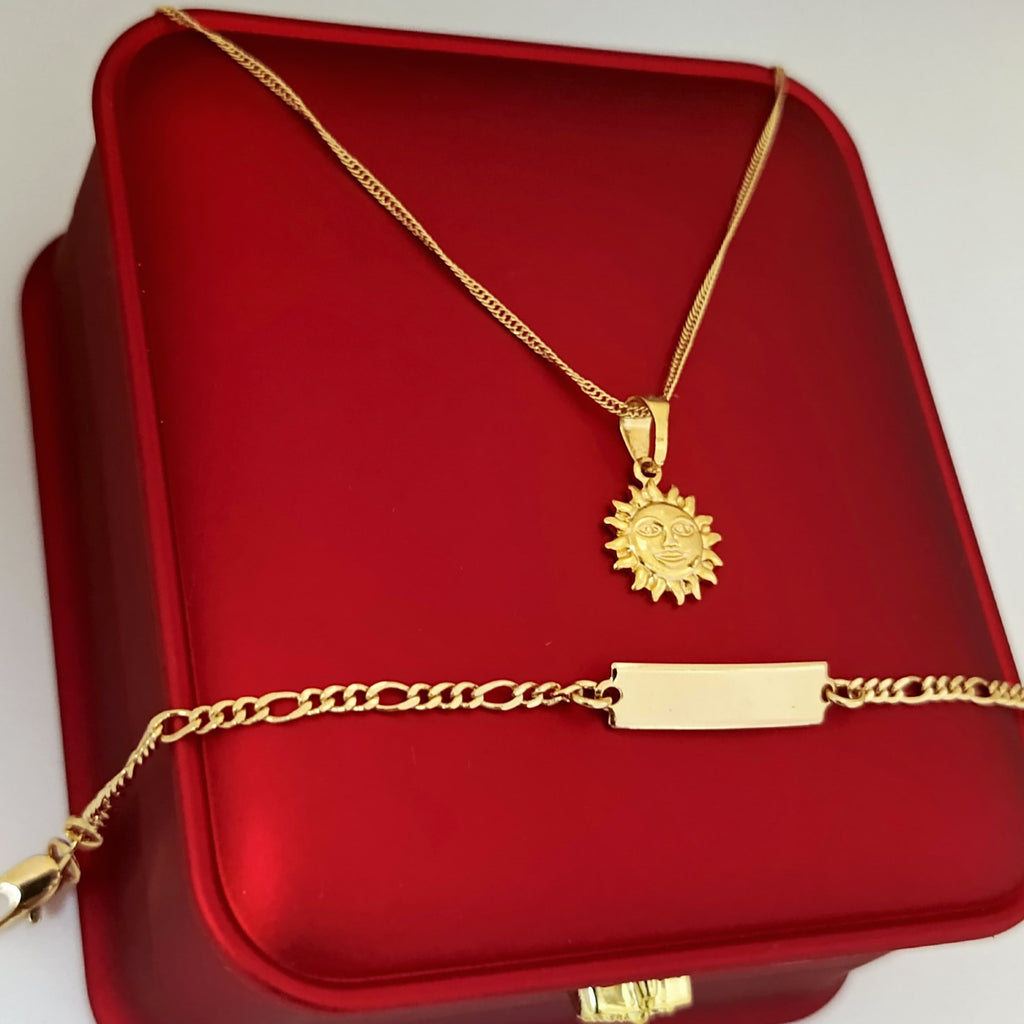 🌞“Combo Sol: Cadena con dije y esclava Cartier que iluminan tu estilo”
