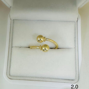 Anillo De Dama Dúo Dorado Ref 54
