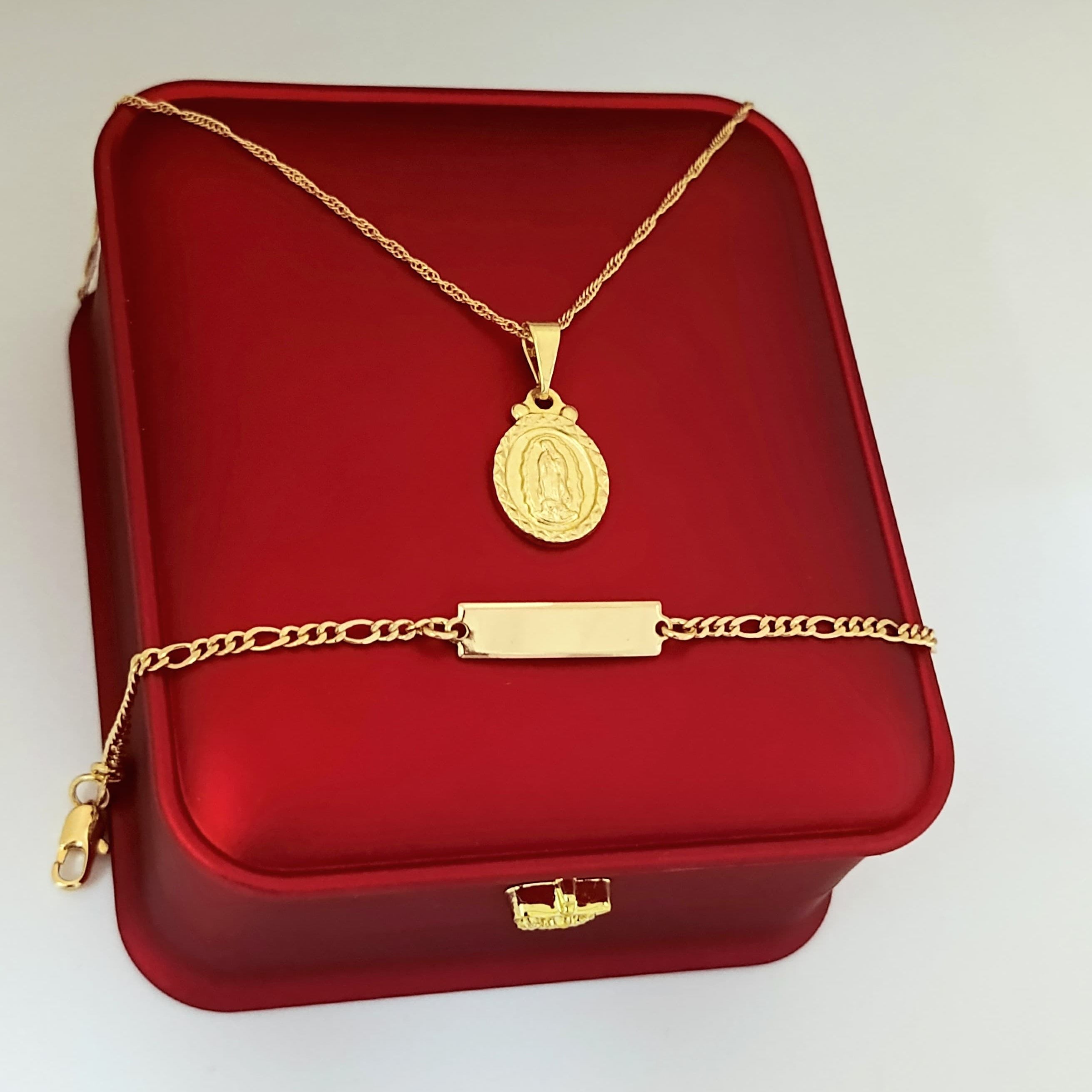 🙏 “Combo Virgen de Guadalupe: Cadena con dije y esclava Cartier con fe y estilo"