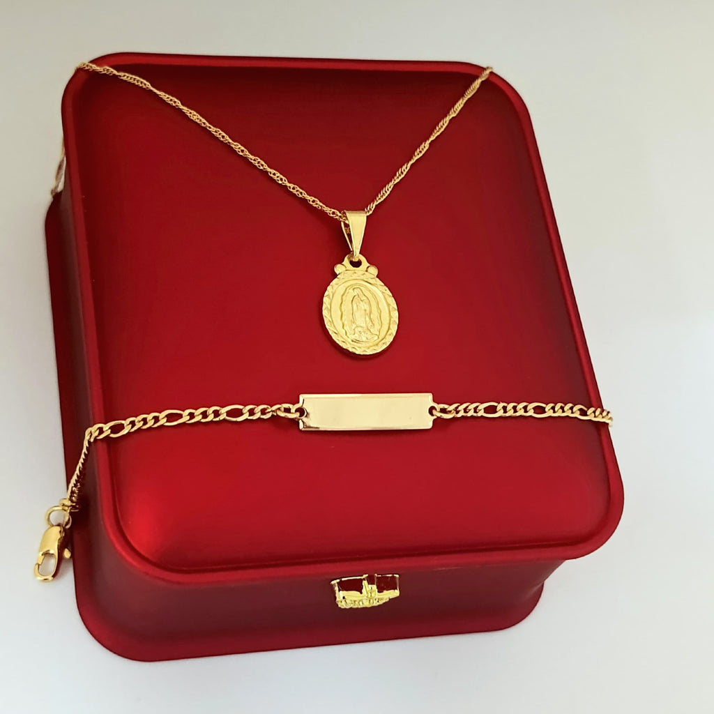 🙏 “Combo Virgen de Guadalupe: Cadena con dije y esclava Cartier con fe y estilo"
