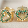 CANDOGA CORAZON CON CIRCONES VERDES REF 356